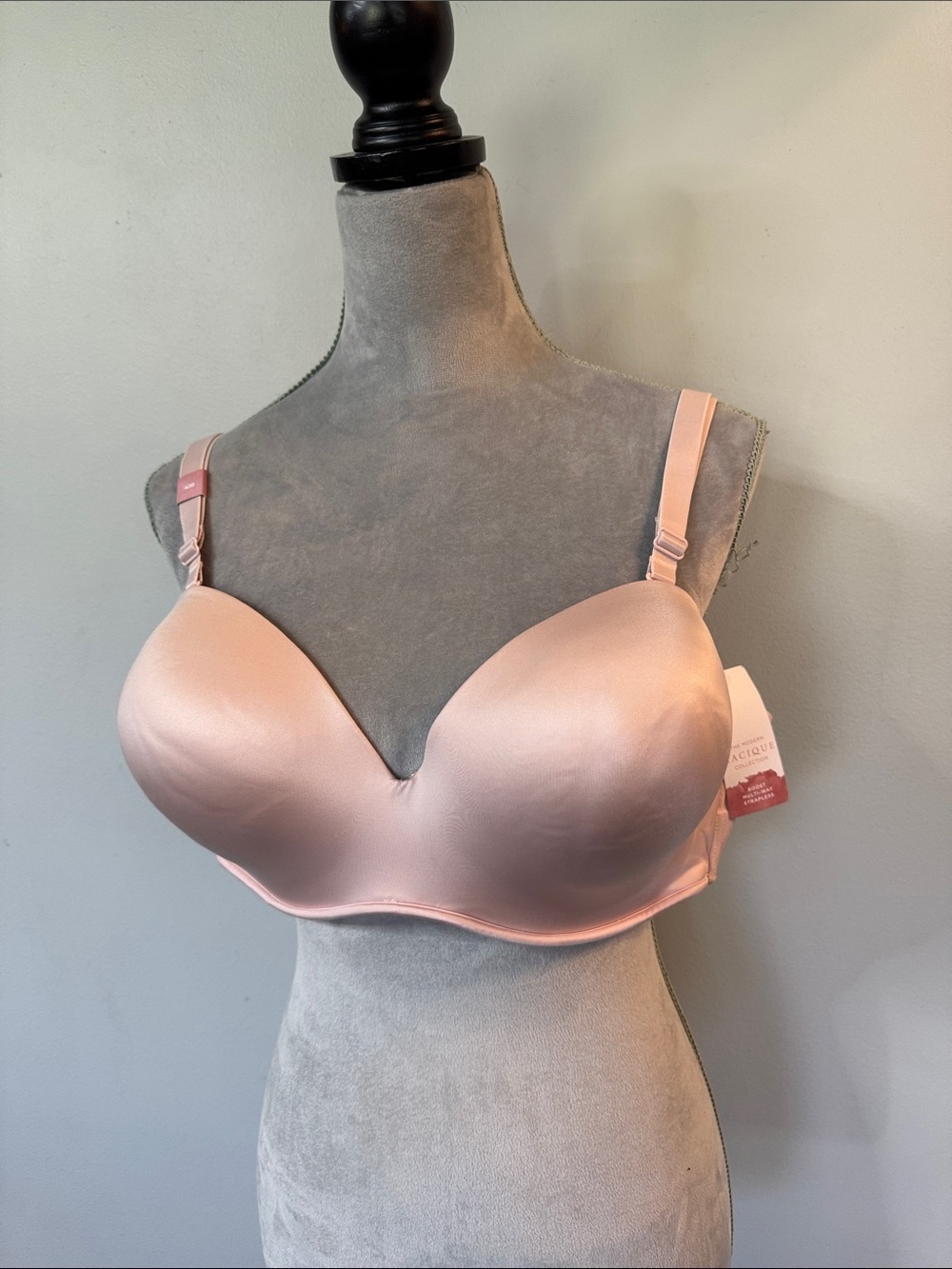 Cacique multi way strapless Smooth Light Pink Bra NWT 42D